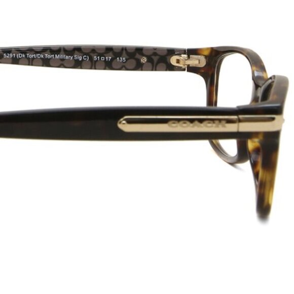 Coach HC6065 5291 Eyeglasses – Dark Tortoise Full-Rim Rectangular Frame - Picture 2 of 4